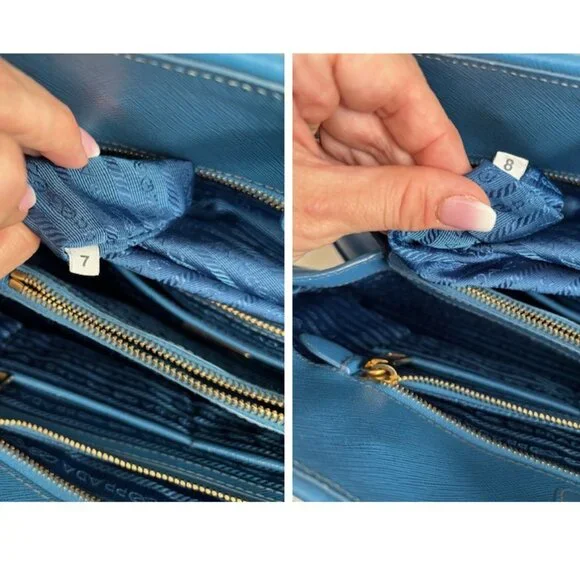 ✨💙 Authentic Prada Saffiano Leather Dome Tote in Blue 💙✨ - Picture 14 of 16